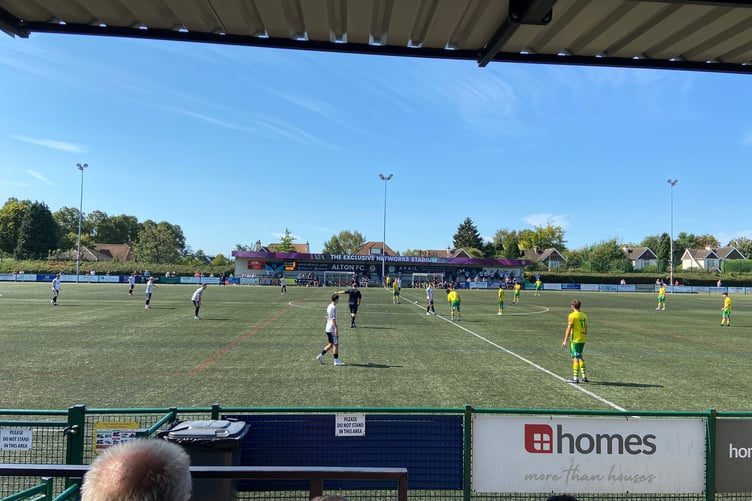 Action from Alton's Combined Counties Premier Division South match against Badshot Lea