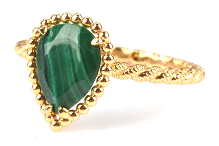 Boucheron Serpent Bohème malachite ring