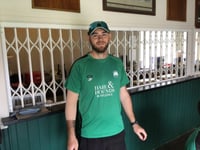 Rowledge in strong position before rain halts final match