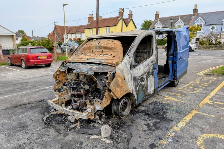 Liss Van Fire Hill Brow Road