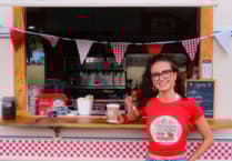 Tasty snacks served gracefully from American diner on wheels