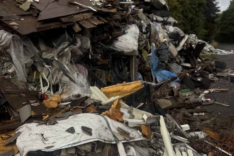 Asbestos fly-tip, Julie's lay-by, A31, Alton, September 3rd 2025.