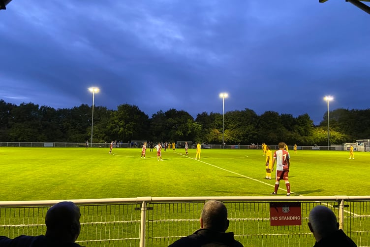 Action from Badshot Lea's Combined Counties Premier Division South match against Epsom & Ewell