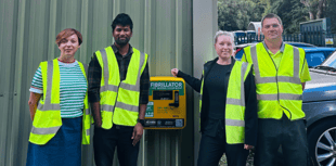 Site Equip in Lasham installs life-saving defibrillator for all to use