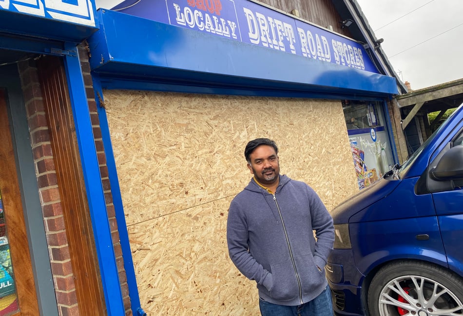Whitehill store twice rammed as community rallies behind shopkeepers