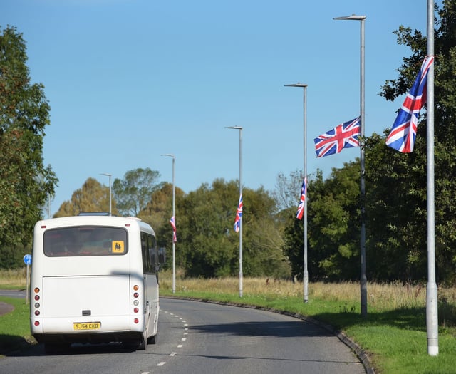 Flags on lampposts can stay unless they are causing an obstruction