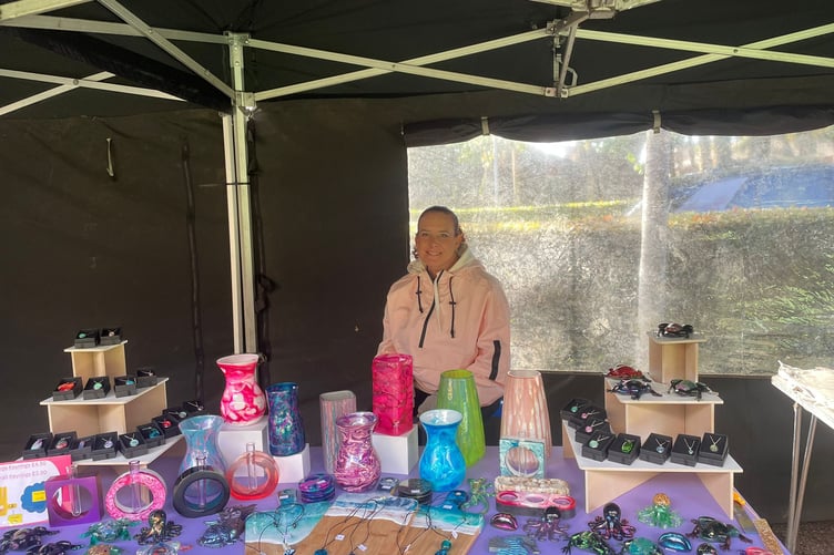 Stallholder at Make Your Mark event at Frensham Heights School.