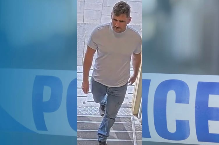 Police want to speak to this man in connection with a theft at Boots, Haslemere, on Wednesday, August 6