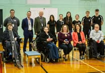 Mayor and councillor play students on new Alton College boccia courts