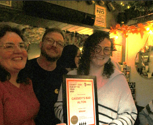 Cassidy's Bar in Alton is the Hampshire CAMRA Cider Pub of the Year