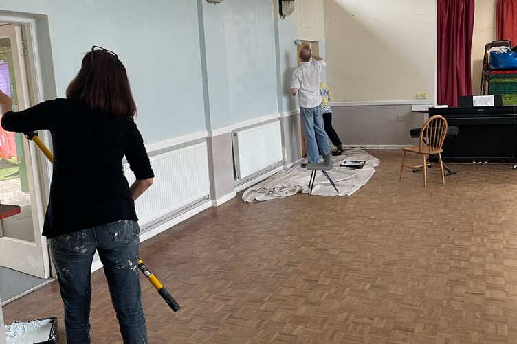 Brightwells Gostrey volunteers decorate its new home at Brambleton Hall.