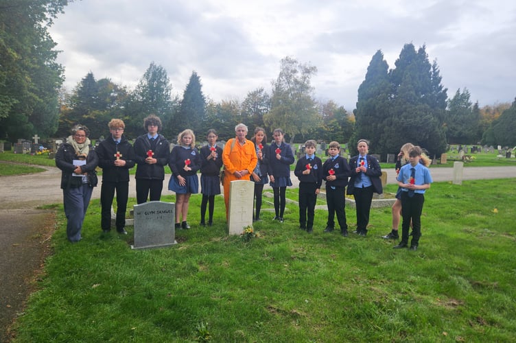 Pupils from Amery Hill School in Alton helped clean Commonwealth War Graves Commission memorials in the cemetery behind their school, October 24th 2025.