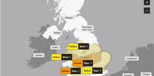 Amber warning issued as Storm Claudia set to hit region