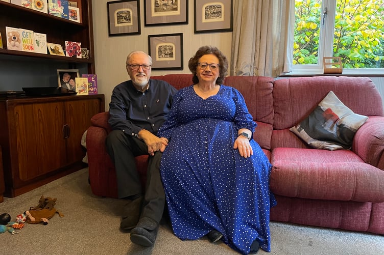 Chris and Judith Storey at their home in Wrecclesham.