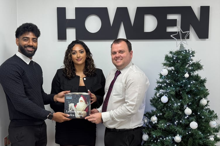 Staff at Howden's Farnham branch launch their Letter to Santa service.