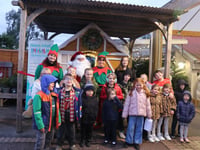 Local pupils help launch Santa’s grotto for Helen Arkell charity