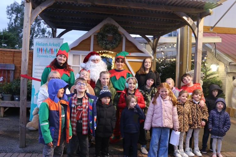 The Christmas grotto at Squire's garden centre in Badshot Lea.