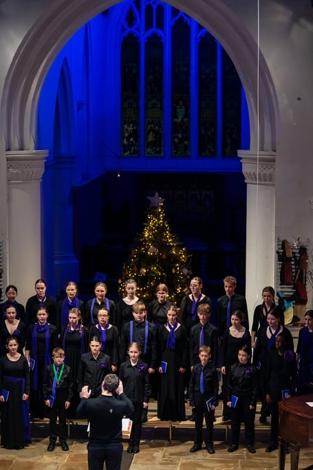 Farnham Youth Choir at the town's civic carol service in St Andrew's Church.