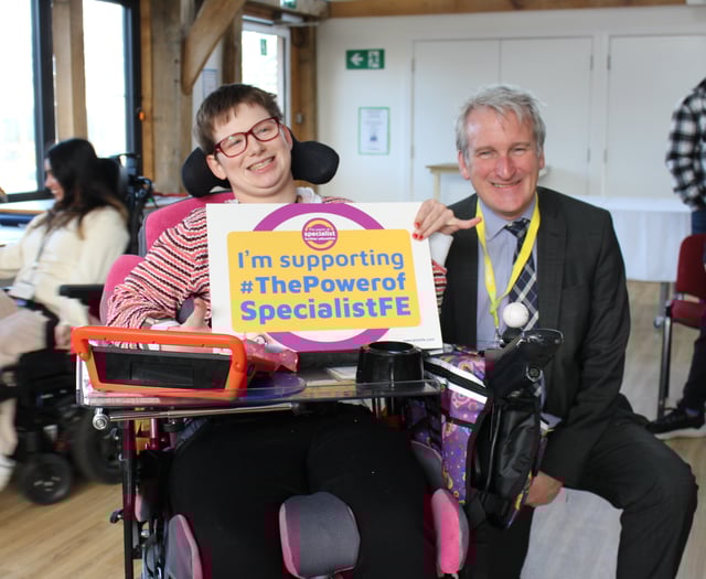 Students tell MP how specialised education at Treloar's helps them