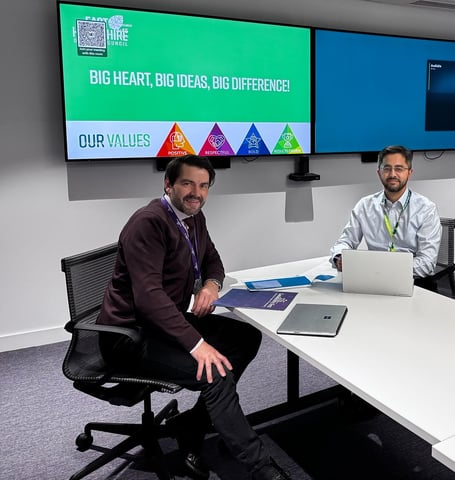 From left: Tim Houghton, chief executive of Community First, and Cllr Adeel Shah, East Hampshire District Council's portfolio holder for community development and engagement, December 8th 2025.