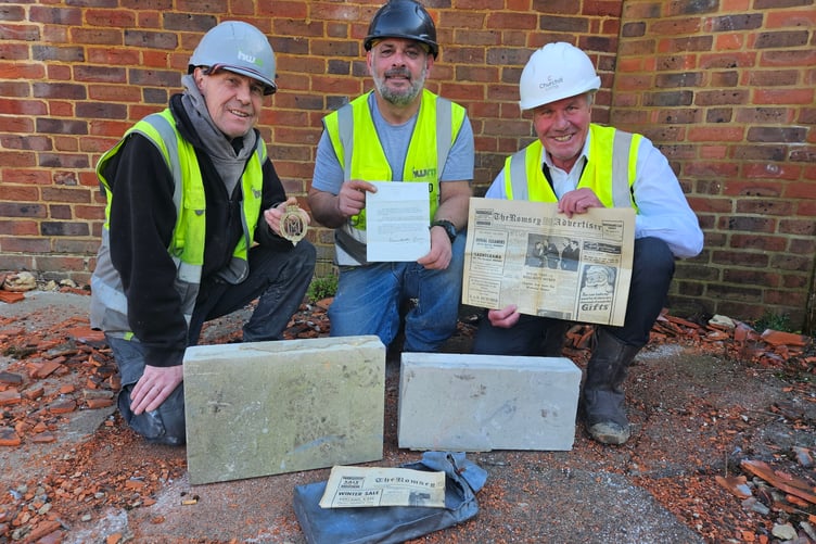 Dave, Steve and Kev. // A letter written to a care home by Lord Mountbatten in 1969 has been discovered among items in a 'fascinating' time capsule - found underneath the home's former site. Demolition workers discovered the lead time capsule underneath a foundation brick at the site of the former Edwina Mountbatten Care Home in Romsey, Hampshire, in February. The workers who found the 55-year-old said its contents revealed the old care home's links with the Mountbatten family and the royal family. AS well as the letter from Earl Mountbatten, two copies of front page stories from a local newspaper (The Romsey Advertiser) in 1969, regarding the Mountbattens, Prince Charles and Princess Anne visiting the care home were also discovered in the 'carefully crafted' time capsule.