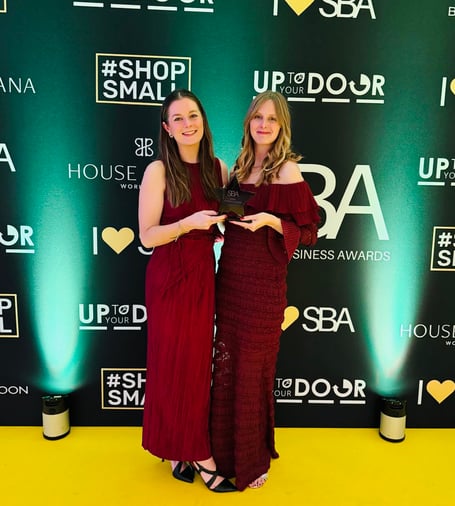 Sophie Peirce and Gemma Grout at the Small Business Awards 2025.