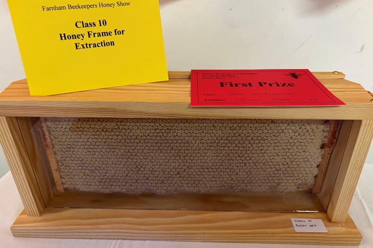 Weydon School's honey frame.