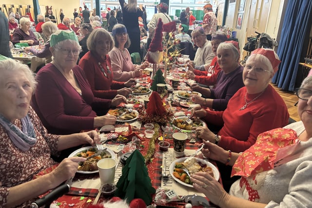 Senior citizens enjoy Christmas party at Eggar's School in Holybourne