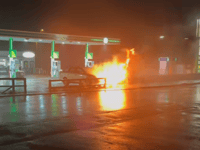 BP garage blaze: 'People still tried to get in with car on fire'