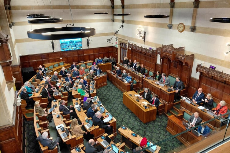 A Hampshire County Council full council meeting.