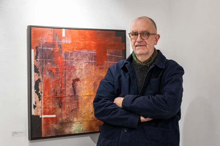 Painter Pete Jackman at the New Ashgate Gallery in Farnham.