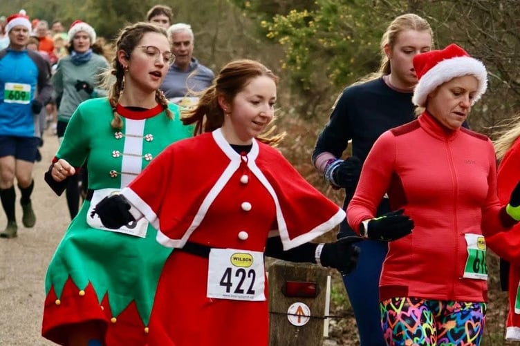 Festive HBAC runners at the Boxing Day run