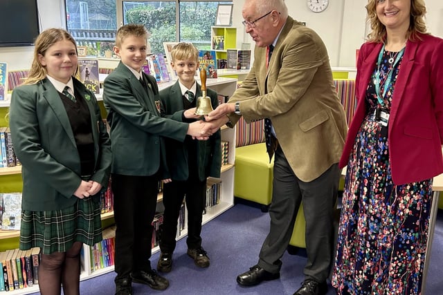 Eggar's School bell completes its move - 57 years later!