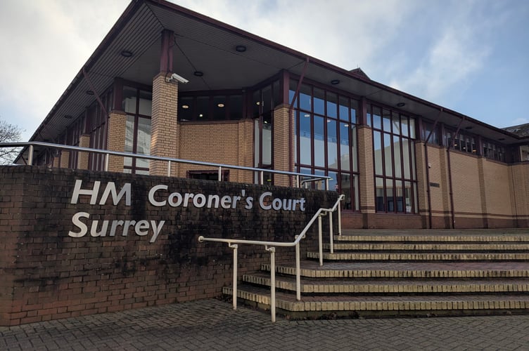 Surrey Coronersâ Court. A teenage boy who was âmurderedâ in a Surrey park died from a stab wound to the back of his abdomen, a court has heard.Luis Gabriel Guembes Quimper, 15, was found dead in a woodland in Guildford, Surrey, on Monday, January 19.At a hearing conducted at Surrey Coronersâ Court today (January 29), area coroner Simon Wickens confirmed that the boyâs provisional medical cause of death was a stab wound to the back of his abdomen.The court heard that the 15-year-old school student was born in Peru and had lived in Surrey.