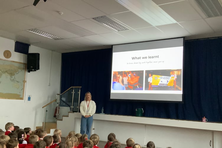 Pacific rower and former pupil Jess Rowe returned to inspire the present generation at St Mary's Bentworth CE Primary School, January 22nd 2026.