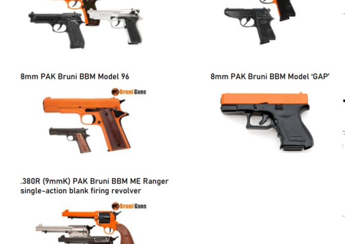 The Italian blank-firing guns covered by the Hampshire Police amnesty.