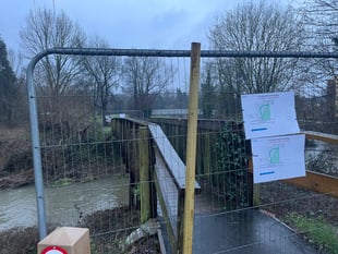 Footbridge closed after safety concerns