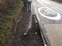 Pothole in Selborne is more like a crater!