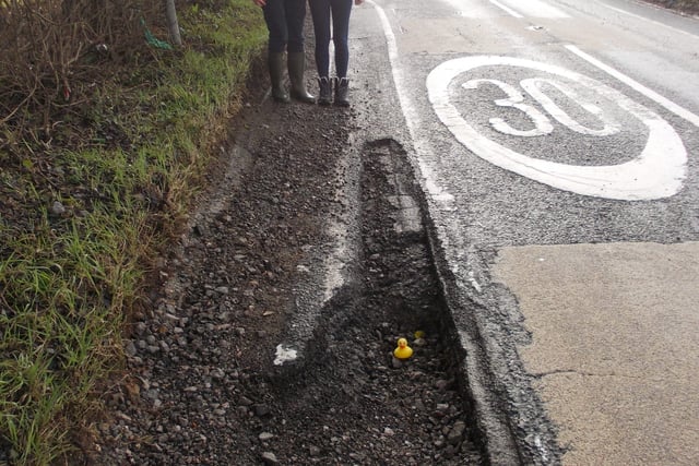 Pothole in Selborne is more like a crater!