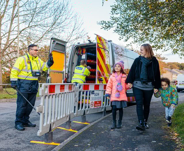 Roadworks for new gas pipes at Jacklyns Lane in Alresford