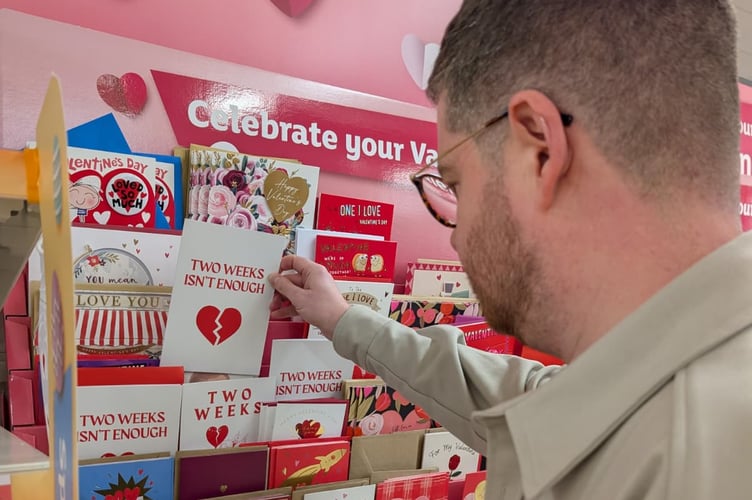 Andy Laird with one of his cards.