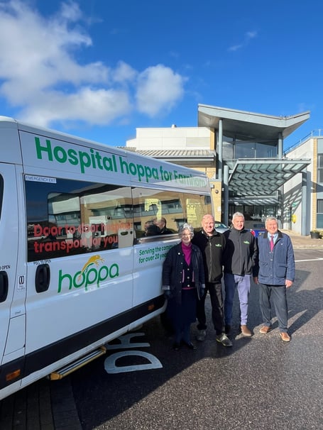 Pic: Hospital hoppa with trustees from the Farnham Institute Charity. (Essential PR and Marketing).