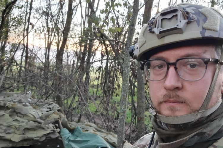 Ukrainian drone expert Illya Sekirin serving on the frontline. 