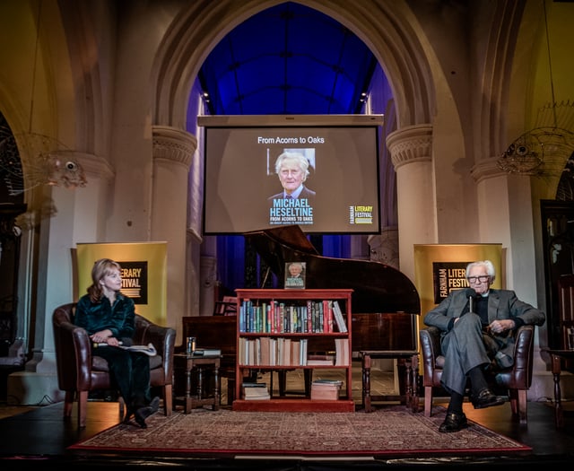 WATCH: Heseltine talks Boris, Brexit and botany at Farnham Lit Fest