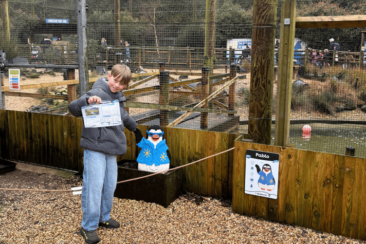 A young visitor at Birdworld during the recent half-term holiday.