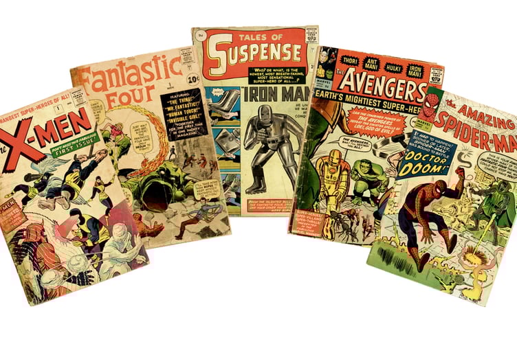 Some of the comic collection. // A lecturer with a lifelong obsession with comic books spanning over six decades is putting his collection on sale - expecting to rake in over £62k. Nigel Kitching says he was given his first comic books before he could even read by an employee on his dad's farm, which set him up for a lifetime obsession. The 66-year-old's comic fascination eventually saw him write them himself, working in the industry for over 20 years before creating and lecturing a Master's degree in Comics. However, after moving house and deciding he needed to refine his collection, dad-of-two Mr Kitching has finally decided to sell most of his collection. Divided into 340 separate lots, the collection of more than 6,000 comics spans back to the early 1960s and includes rare first appearance issues for Iron Man, X-Men and the Fantastic Four. The collection is expected to sell for a collective total of more than £62,000.