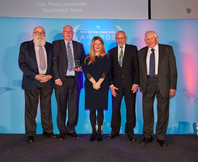 Awards for Four Marks speed team and Bordon rural crime fighter