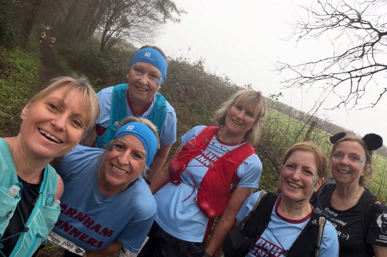 Time to pose for a photo during the Grizzly