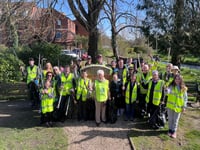Strong community spirit on show at town centre spring clean