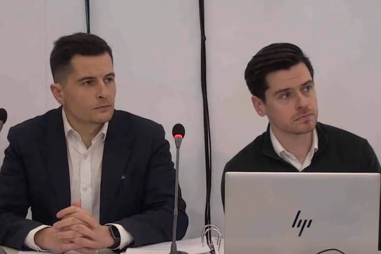 Charles and Douglas McNeil at the EHDC Froyle Park hearing.